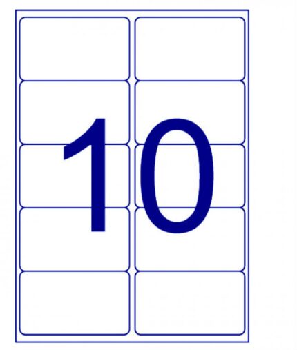 LD2010-1 - ლეიბლი 10-იანი. (99.06x57მმ)