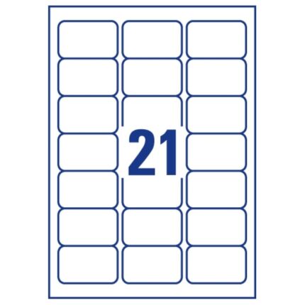L2021 - ლეიბლი 21-იანი. (63.5x38.1მმ)